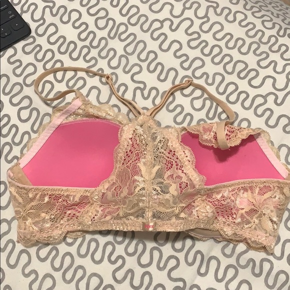 Nude Lace Racerback Bra - Picture 2 of 3